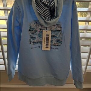 Prodoh Blue Hoodie with Nautical Scene